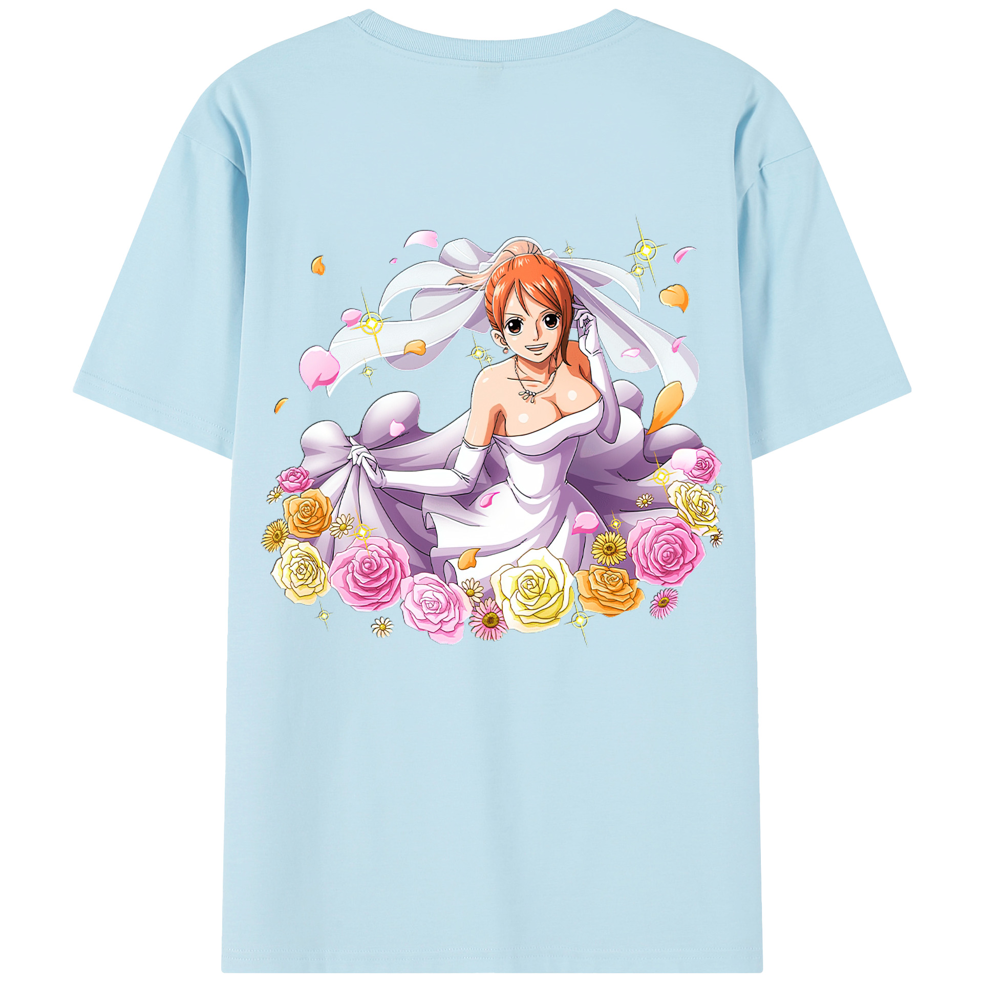 ワンピース ナミ ONE PIECE Nami 綿100％半袖Tシャツ（背面プリント）
